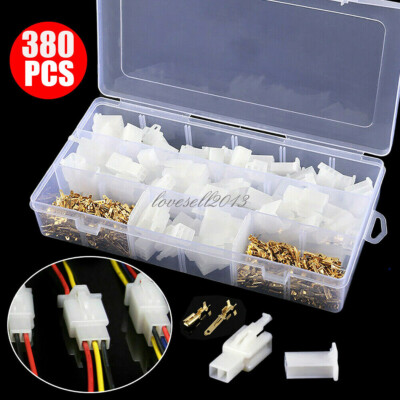 380Pcs NEW Motorcycle Car Electrical 2.8mm 2/3/4/6Pin Wire Auto Connectors