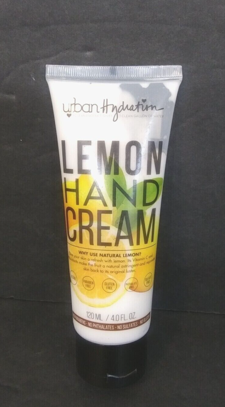 Urban Hydration Lemon Hand Cream with Vitamin A, E & Coconut Oil 4 Fl Oz Fresh New