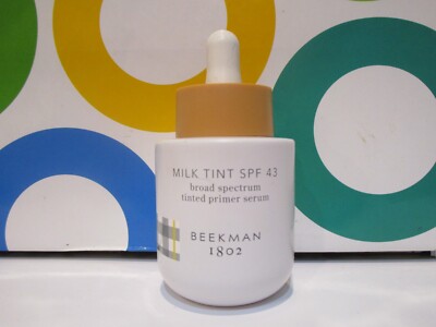 BEEKMAN 1802 ~ MILK TINT SPF 43 TINTED PRIMER SERUM ~ TAN ~ 1 OZ