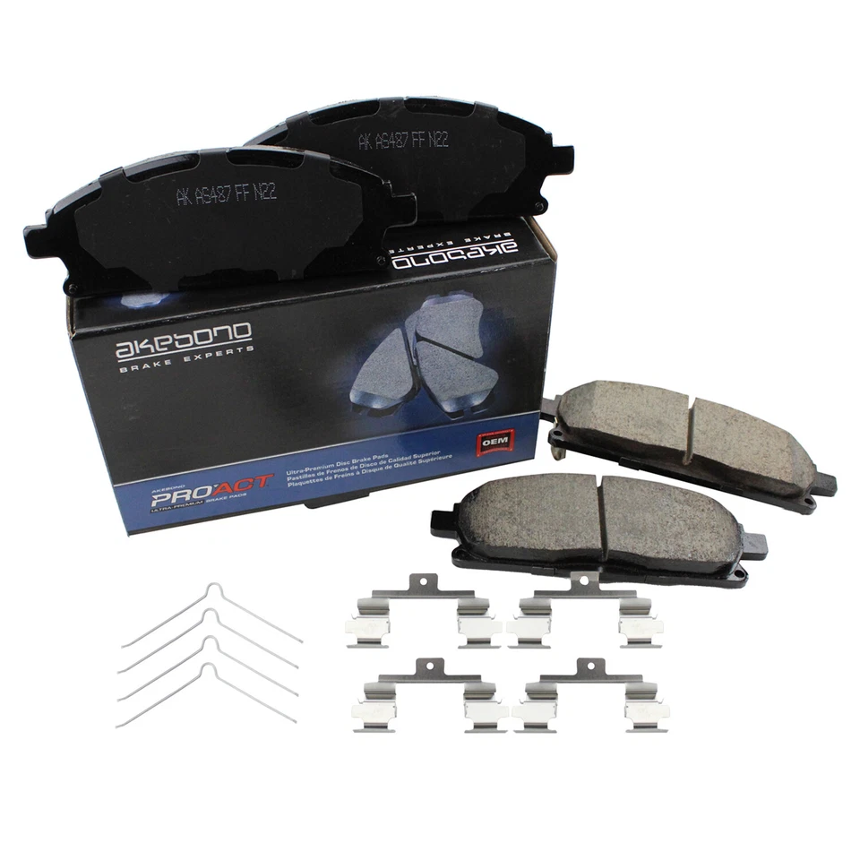 Akebono ProAct Front Disc Brake Pads For Acura MDX 2003-06 Nissan Quest 2004-16 - Image 3 of 4