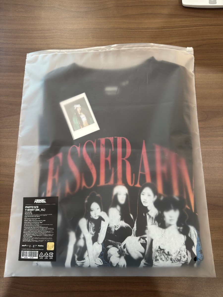LE SSERAFIM x Peaches. PHOTO S/S T-SHIRT Black Size XL with Photo