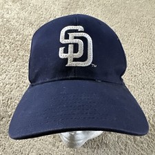 Vtg San Diego Padres Hat Cap Mens Blue Strapback Lightwear Twins Ent. 90s MLB