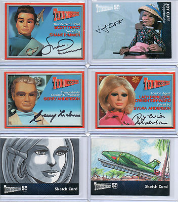 Thunderbirds Autogramm, Skizze, Druckplatte und Kostümkarte Auswahl NM  