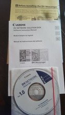 Canon DV Network Solution Disk Version 1 with Software Instruction Manual