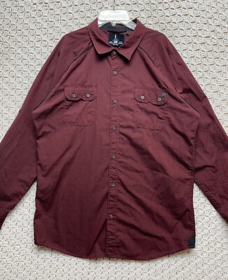 i jeans by Buffalo Shirt Men's Large Burgundy Long Sleeve Button-Front Shirt | eBay i jeans by Buffalo Shirt Men's Large Burgundy Long Sleeve Button-Front Shirt | eBay