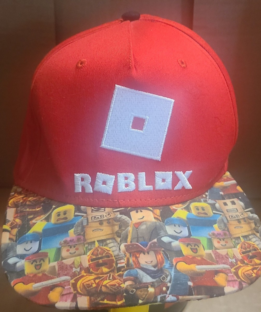 Roblox Video Game Snapback Hat Youth OSFM Adjustable Red FREE