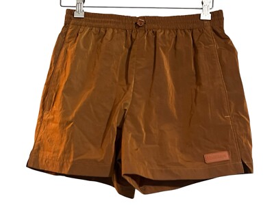 Halfdays Women's X-Small Caramel Adams Nylon Shorts 3.5  Inseam NWT