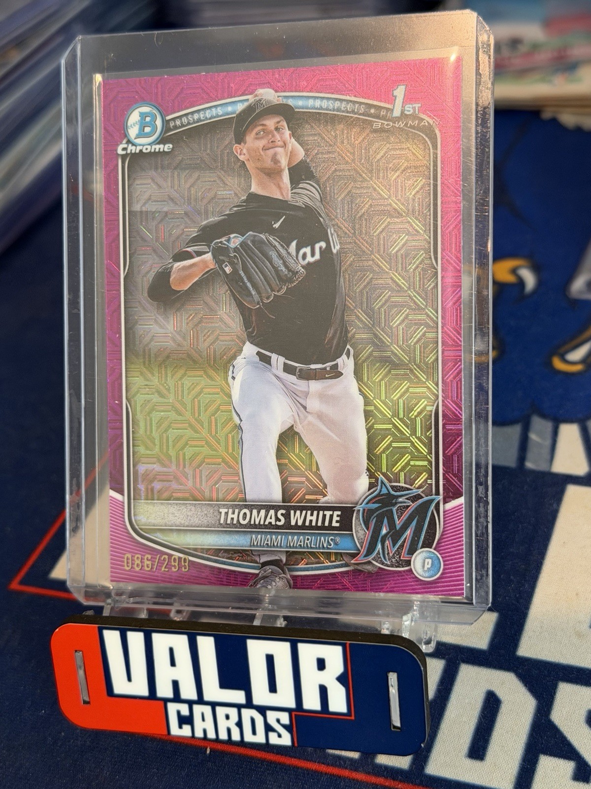 2025 Bowman Chrome Prospects - Thomas White #BCP-69 Fuchsia Mojo Refractor /299