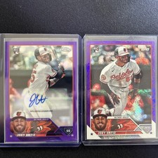 2023 Topps Chrome Update Series Auto Joey Ortiz #AC-JO Purple Refractor & #/799