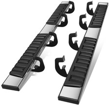 6.75" Stainless Steel Running Boards for 2007-2019 Silverado Sierra Crew Cab