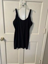 secret treasures nightgown Black With Adjustable Straps. Crisscross In Back Size