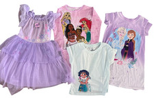 Lot Girls 4 Piece Disney Pajamas Shirt Princess Encanto sz 5/6