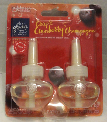 RARE Glade Plugin Scented Oil Refills Air Freshener Crisp Cranberry Champagne
