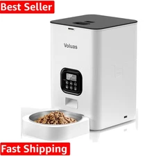 Smart 4-Meal Automatic Pet Feeder with Voice Call & Programmable Portions