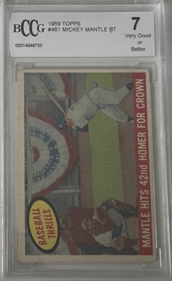 Mickey Mantle 1959 Topps #461 (Beckett 7)