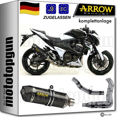 komplettanlage open carbon c tech arrow fur kawasaki z800 z-800 e 2013 13