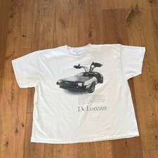 Vintage style DeLorean DMC T-Shirt 2XL Retro Car Tee 90s Back to the Future