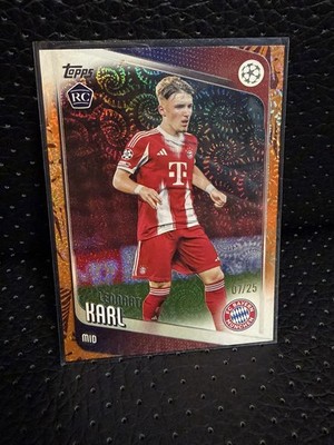 Lennart Karl RC /25 Topps Carnaval 2025-26 Bayern München Rookie SSP 