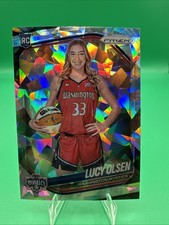 2025 Panini Prizm WNBA Lucy Olsen Cracked Ice #145 Variation Washington Mystics