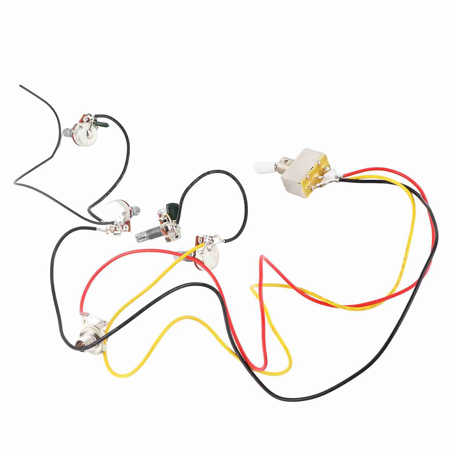 Guitar Wiring Harness Kit Prewired 3 Way Switch 2V2T1J For Electric Guitar Wire