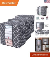 Storage Bags 3 Pack 100L Clothes Organization and Storage Containers Large ...