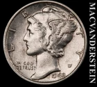 1942 Silver Mercury Dime - Scarce  High Grade  Lustrous  No Reserve  #L7244