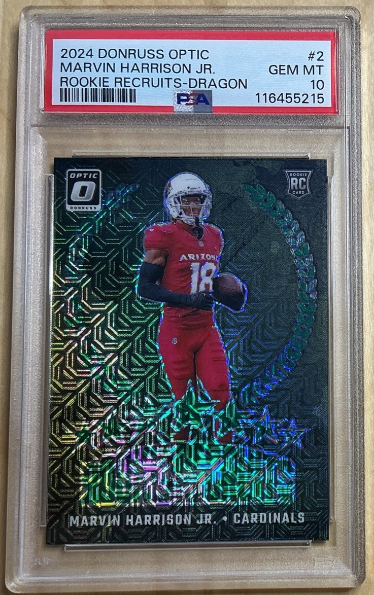 Marvin Harrison Jr. Panini Donruss Optic Rookie Recruits #2 Dragon