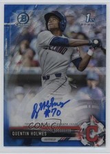2017 Bowman Draft Chrome Pick Blue Wave Refractor 8/150 Quentin Holmes Auto 0sp7
