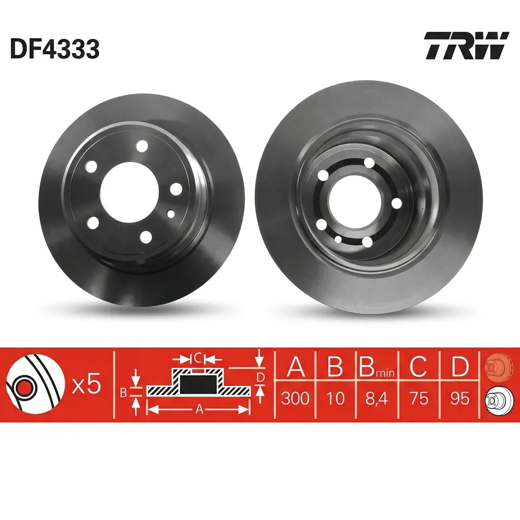 Trw Disque De Frein Df4333 - Image 2