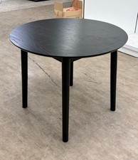 ‘Doolin’ Dining Table Black Wooden Circular Round Solid Modern