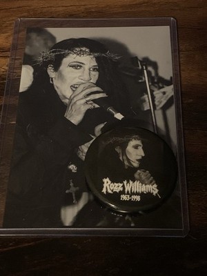 Rozz Williams Christian Death 90s Shadow Project Lot 1 Photograph & 1 pin button
