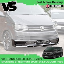 FITS VW T6 TRANSPORTER SPORTLINE FRONT BUMPER SPLITTER SPOILER NOT FIBERGLASS