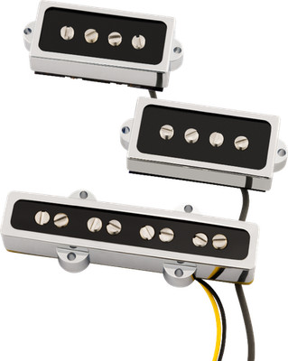 Genuine Fender American Cobalt Chrome P/J Bass Pickup Set, 099-2377-000