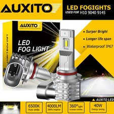 Auxito 2x H10 9145 9140 9005 9045 Led Fog Light Bulbs Conversion Kit 40w 6500k