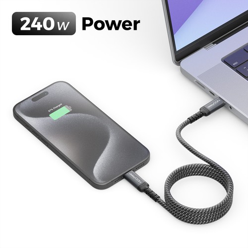 1m USB-C Ladekabel Datenkabel 5A 240W PD3.1 Schnellladekabel USB-C auf USB-C - Bild 6 von 8