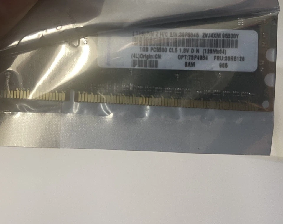 1GB Lenovo DDR2 667Mhz desktop ram PC-5300 CL5 1.8V (128Mx64) New! - Image 2 of 3