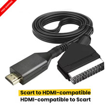 SCART to HDMI adapter cable, 1 meter converter,HD video, audio, HD TV| Free Ship