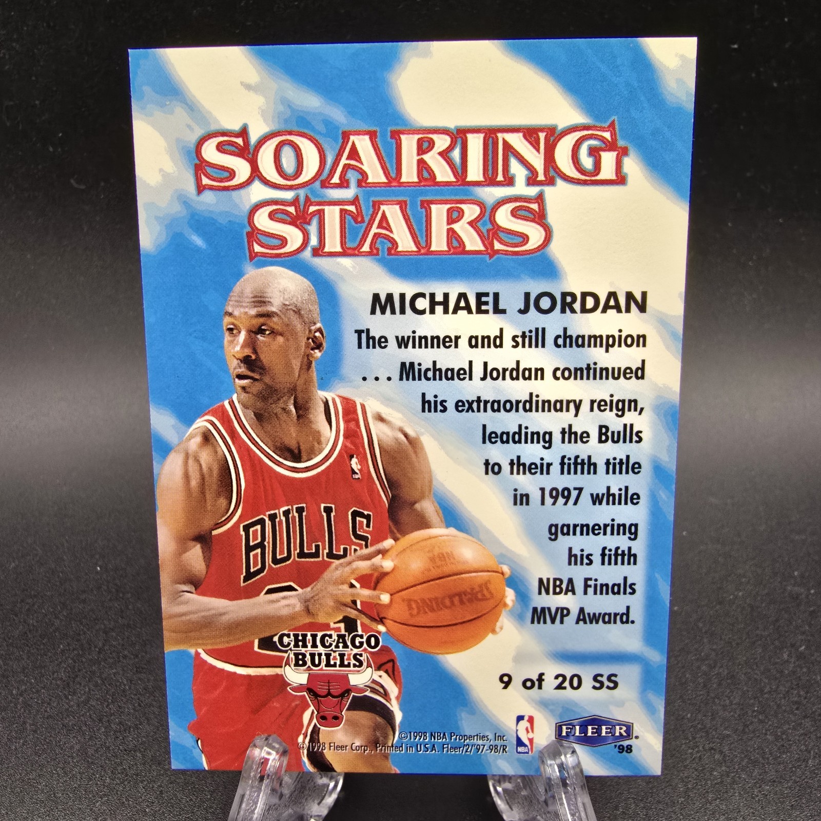 1997-98' Fleer Soaring Stars Michael Jordan #9 view 7