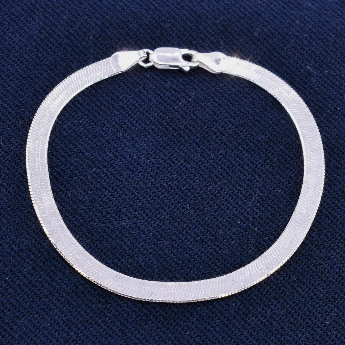 Bracciale Catena Con Perline Tonde In Argento Sterling 925 – 3 Mm, 9 Pollici, Unisex, Con Confezione Regalo