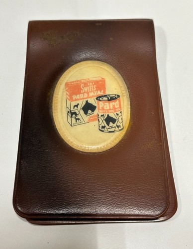 Vintage Swift's Pard Dog Food Advertising leather notepad collectible Chicago