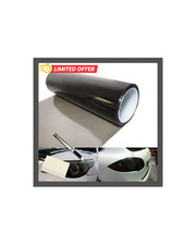 12x48 Inch Self Adhesive Light Black Headlight Tail Fog Lights Tint Vinyl Film