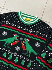 Tipsy Elves ugly Christmas dinosaur sweater mens XL