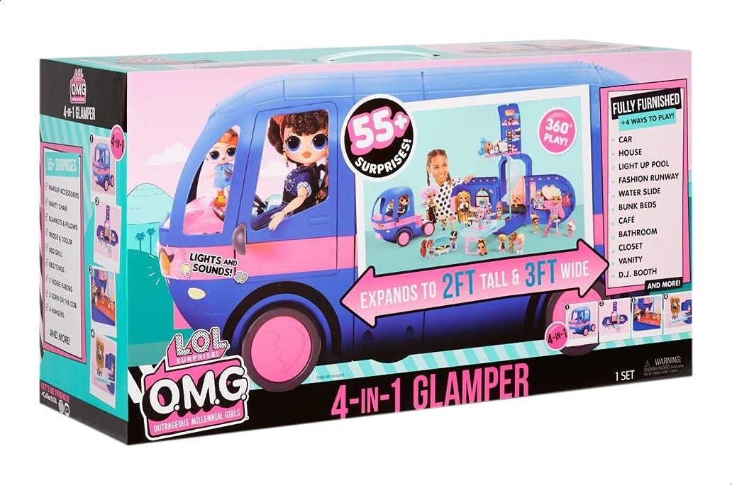 LOL Surprise! OMG Glamper Fashion Camper with 55+ Surprise Doll