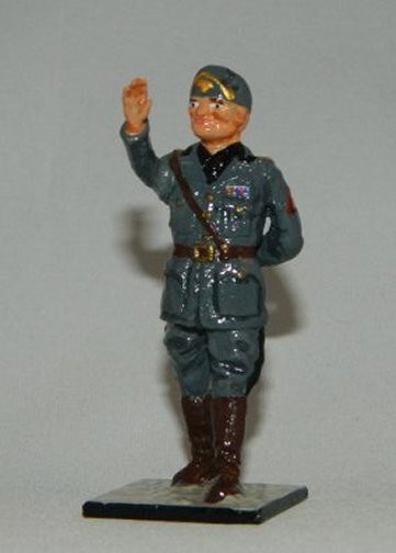 900-04D Benito Mussolini Saluting - Alymer Glossy Miniature Toy Soldiers