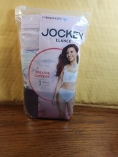 Jockey Elance Breathe Comfort Briefs 100 Cotton Pointelle 10/3XL,French Cut 3pk