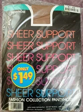 Sheer Support Pantyhose Fashion Collection Tan Queen Size 1X–2X New