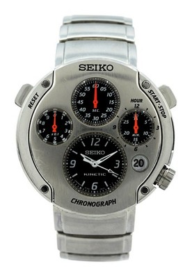 Seiko 42mm Men's Kinetic Sportura Partenza Chronograph Watch