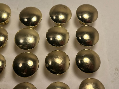 Lotto 41 pomelli tiranti rotondi per cassetti in ottone lucido con ferramenta - Foto 2 di 18