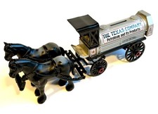 Texaco 1991 Ertl 8 The Texas Company Horse Drawn Tanker Diecast Bank 9390VP