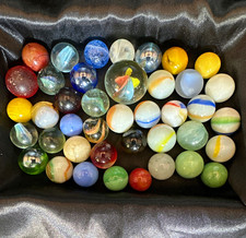 Vintage Mixed Lot Glass Toy Marbles Assorted Colors  Styles 41 Count Lot 5